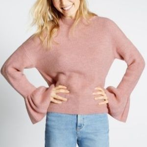 M&S COLLECTION  Funnel Neck Flute Sleeve Sweater